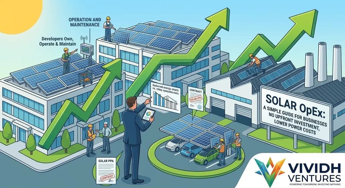 Illustration of the Vividh solar OpEx model on an industrial site